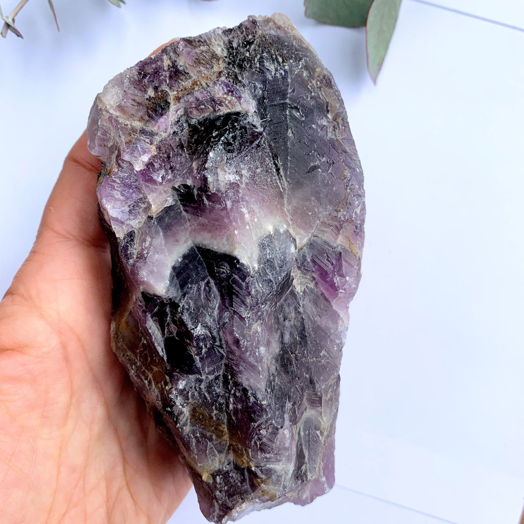 Chunky XL deep Purple Genuine Canadian Auralite-23 Raw Point Specimen - Earth Family Crystals