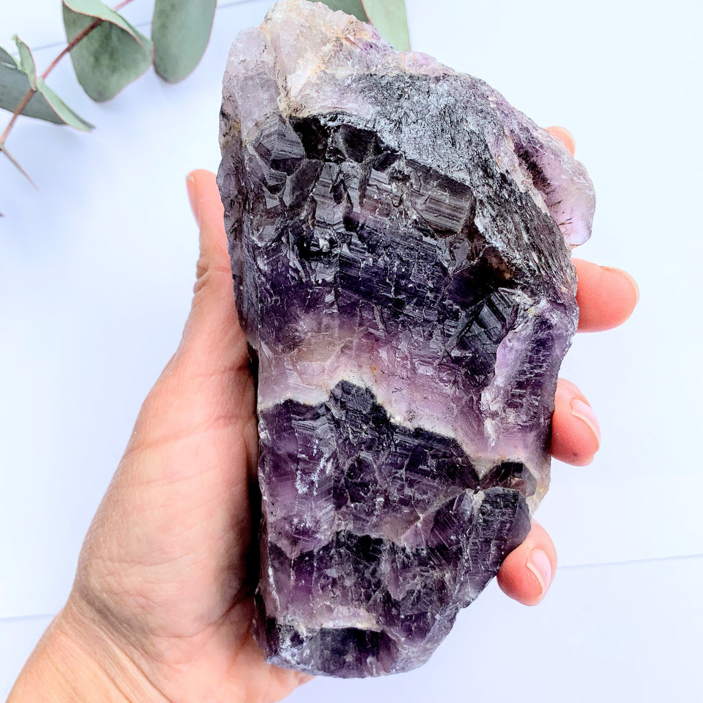 Chunky XL deep Purple Genuine Canadian Auralite-23 Raw Point Specimen - Earth Family Crystals