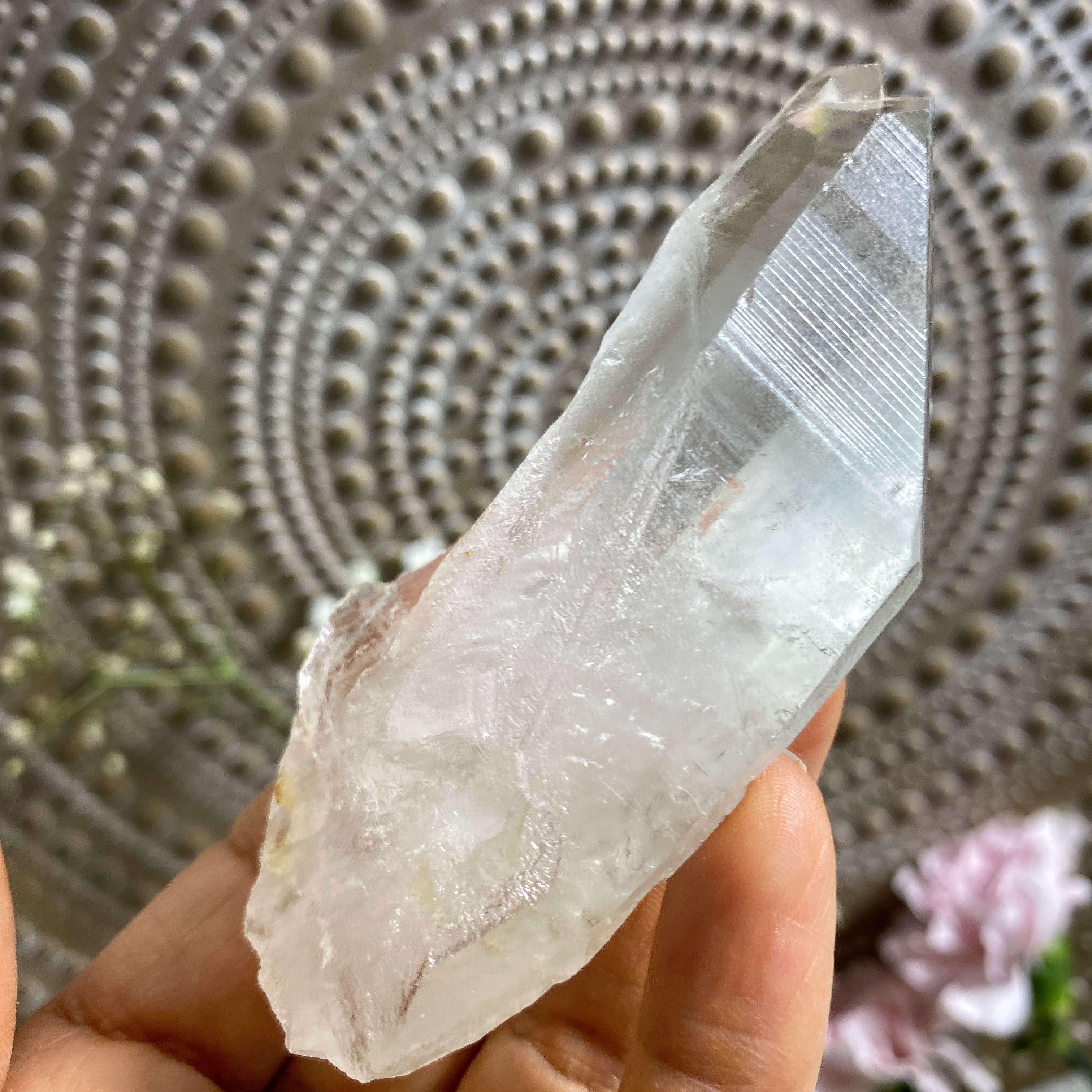 Tabular Formation! Lemurian Quartz Natural Point  From Brazil - Earth Family Crystals
