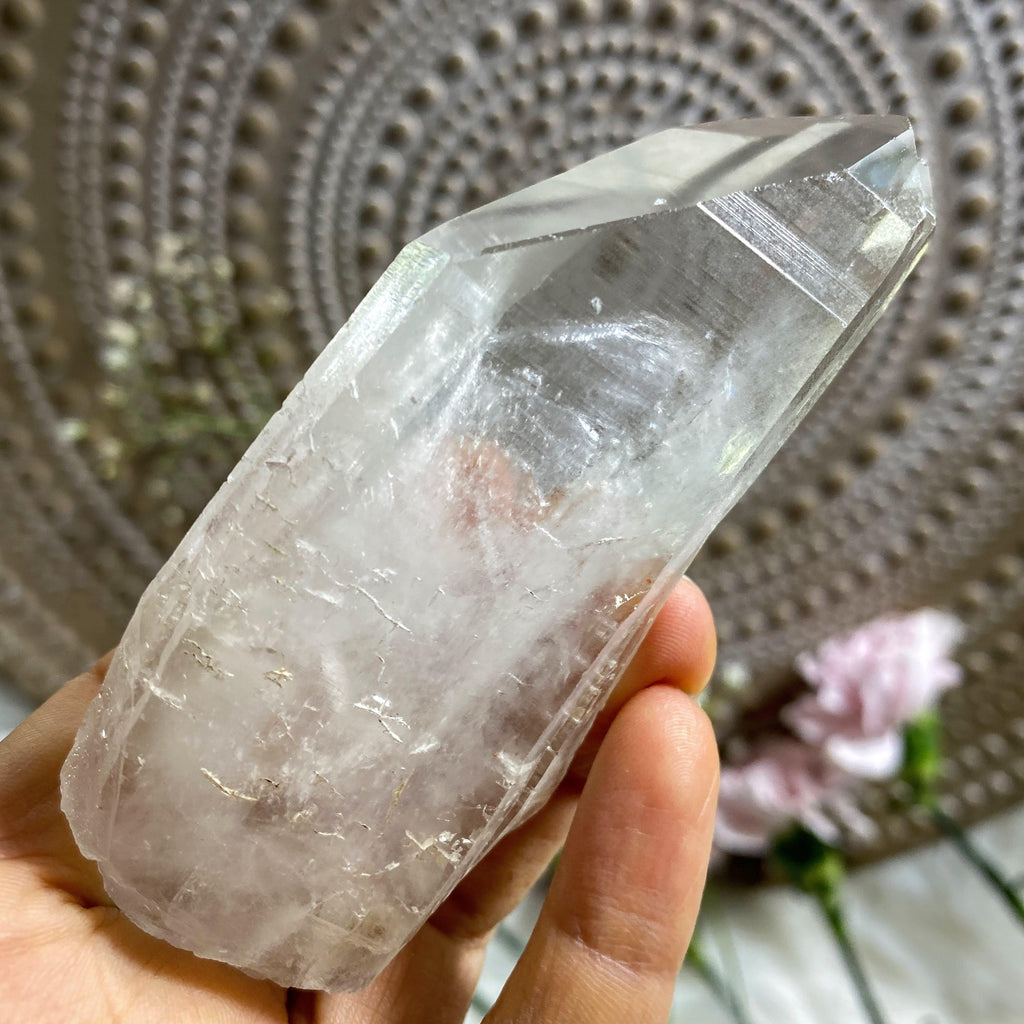 Tabular Formation! Lemurian Quartz Natural Point  From Brazil - Earth Family Crystals