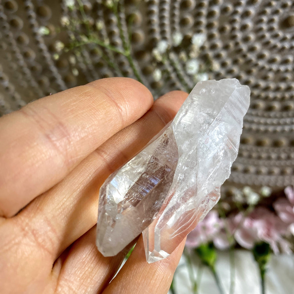 Natural Intertwined Double Point Lemurian Quartz From Brazil - Earth Family Crystals
