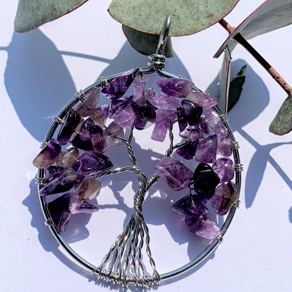 Tree of Life Amethyst Wire Wrapped Pendant - Earth Family Crystals