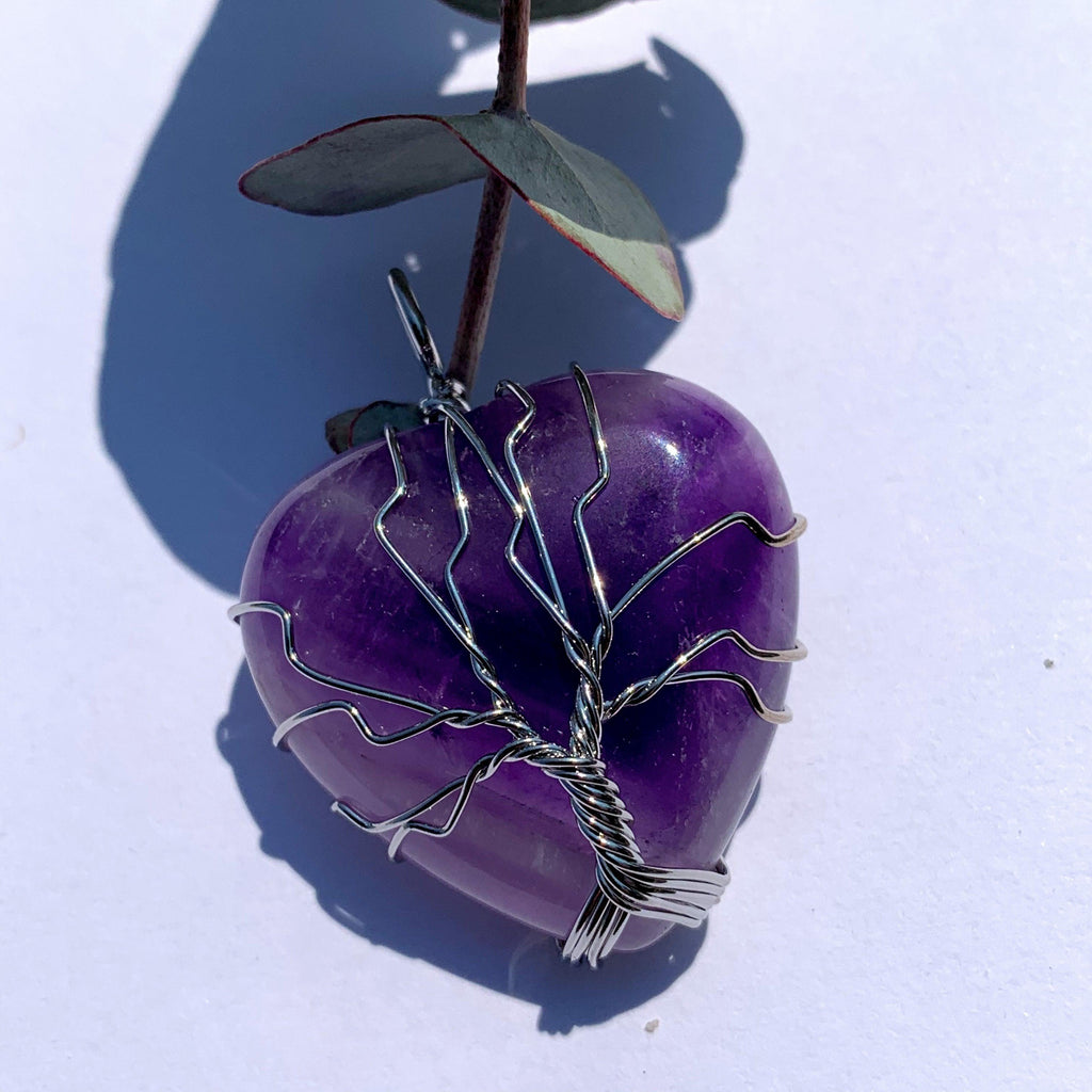 Amethyst Tree of Life Wire Wrapped Pendant #1 - Earth Family Crystals