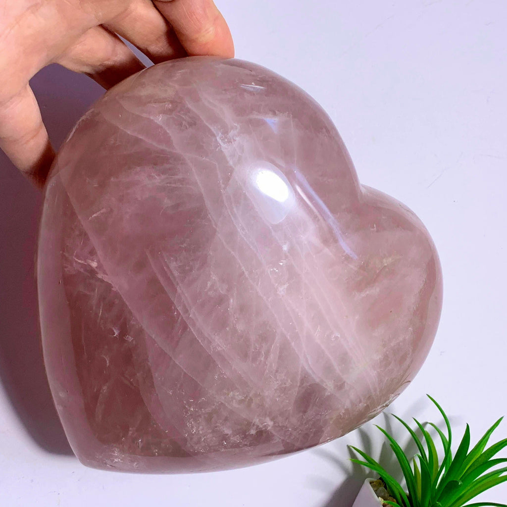 2.7 KG~Huge & Gorgeous Pink Rose Quartz Display Heart Carving~Locality Madagascar - Earth Family Crystals