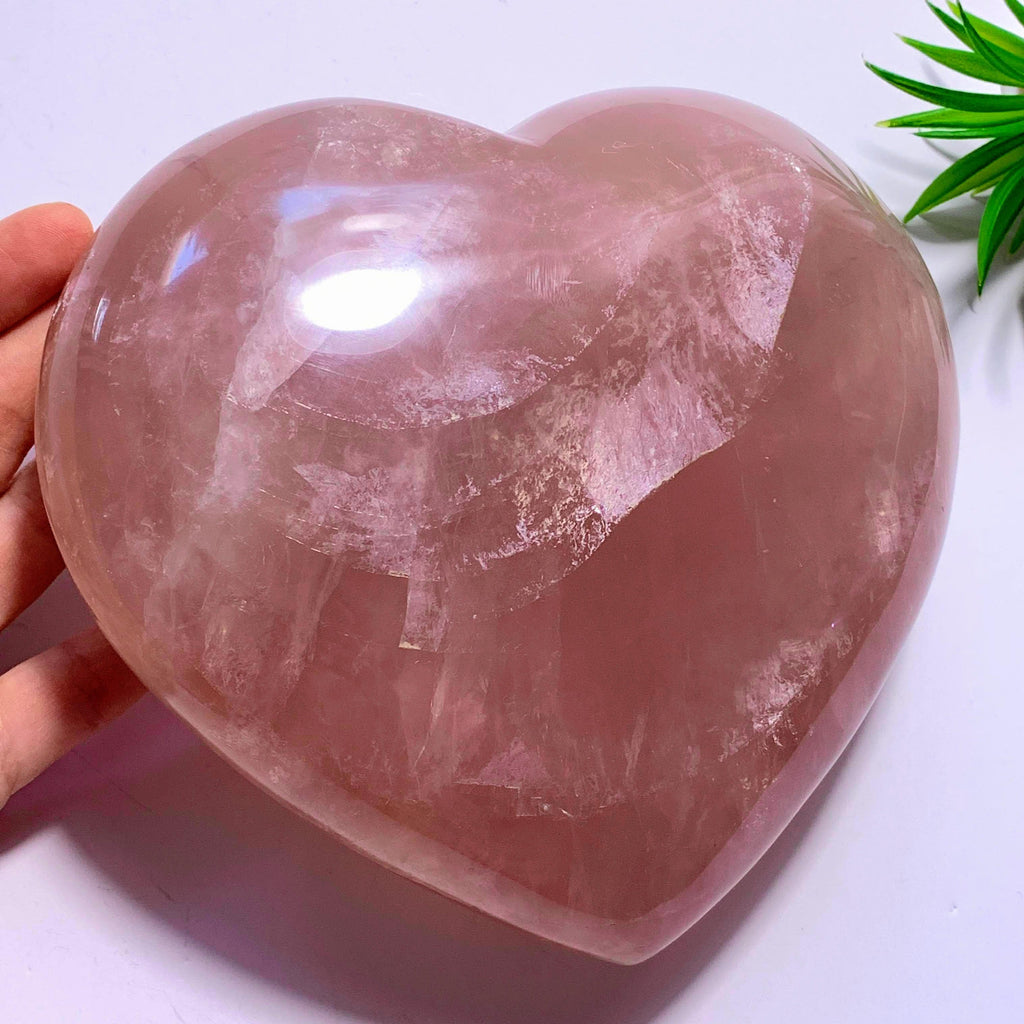 2.7 KG~Huge & Gorgeous Pink Rose Quartz Display Heart Carving~Locality Madagascar - Earth Family Crystals