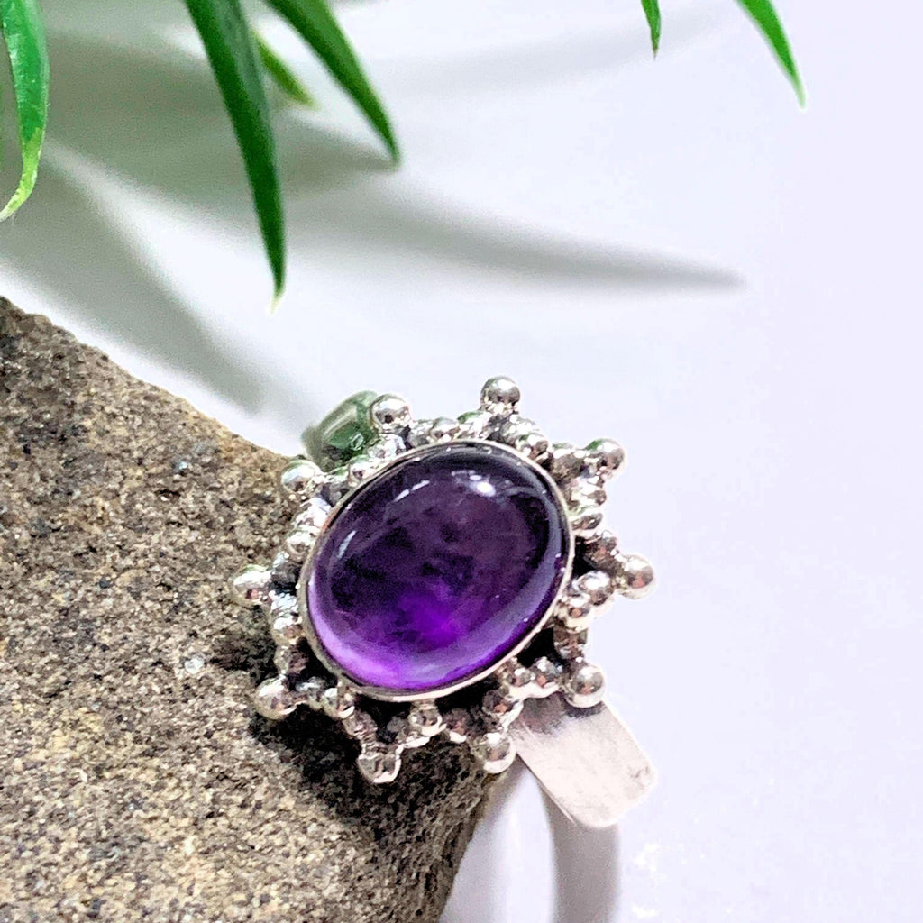 Lovely Purple Amethyst Sterling Silver Ring (Size 7) - Earth Family Crystals