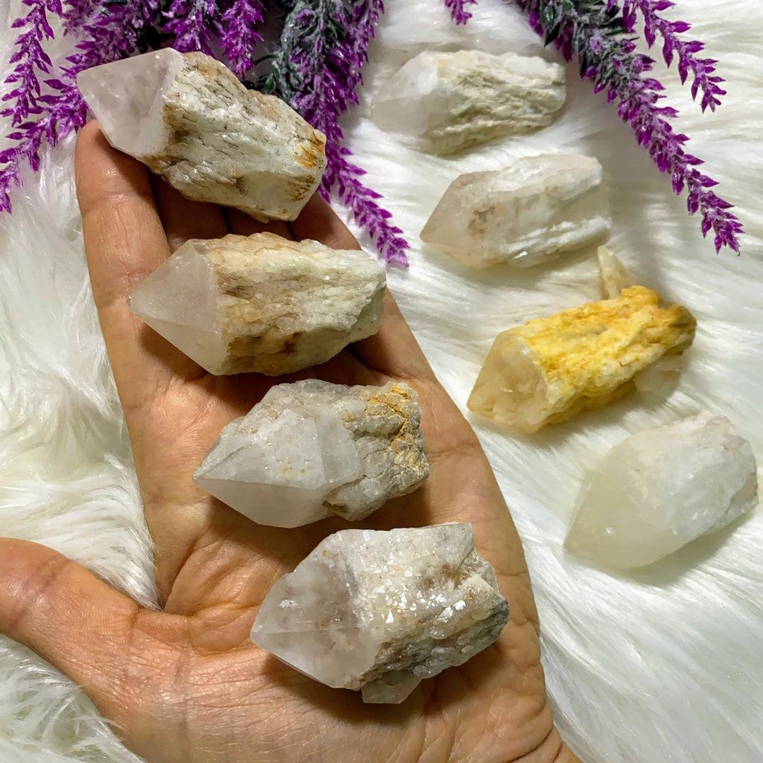 One Small Candle Quartz (Pineapple Quartz)  Natural Elestial Standing Point ~Locality Madagascar - Earth Family Crystals