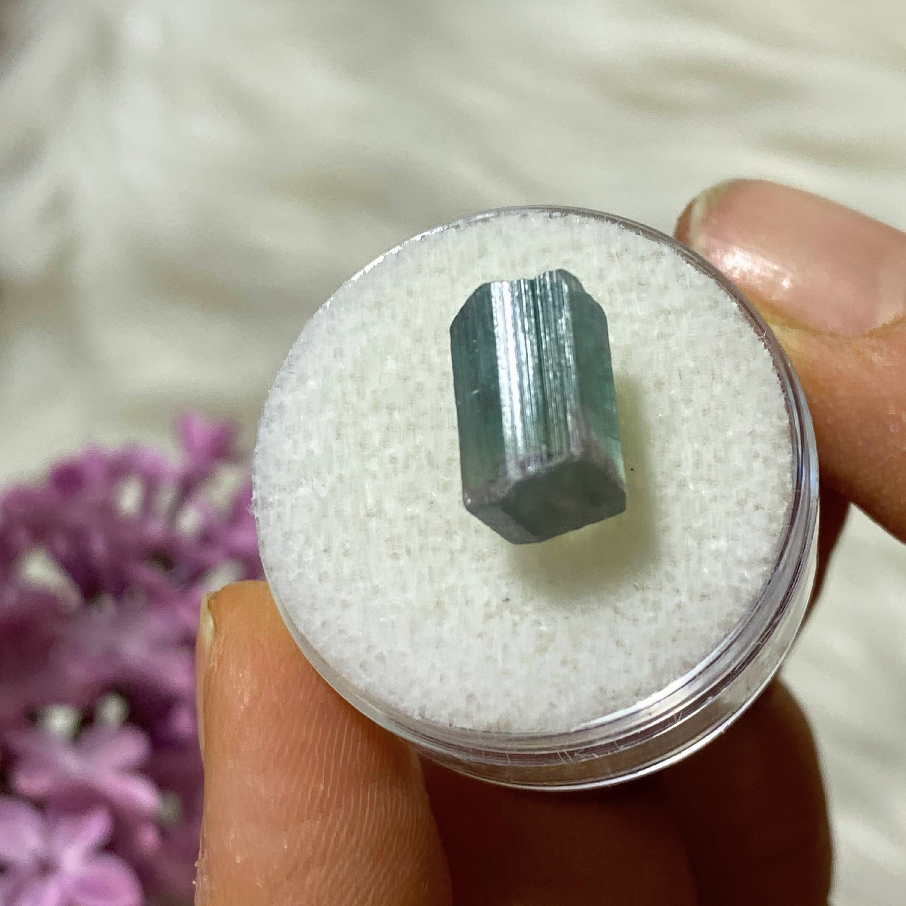 Rare California Find! 7CT Indicolite Blue Tourmaline Terminated Point ~Locality: Oceanside, California - Earth Family Crystals