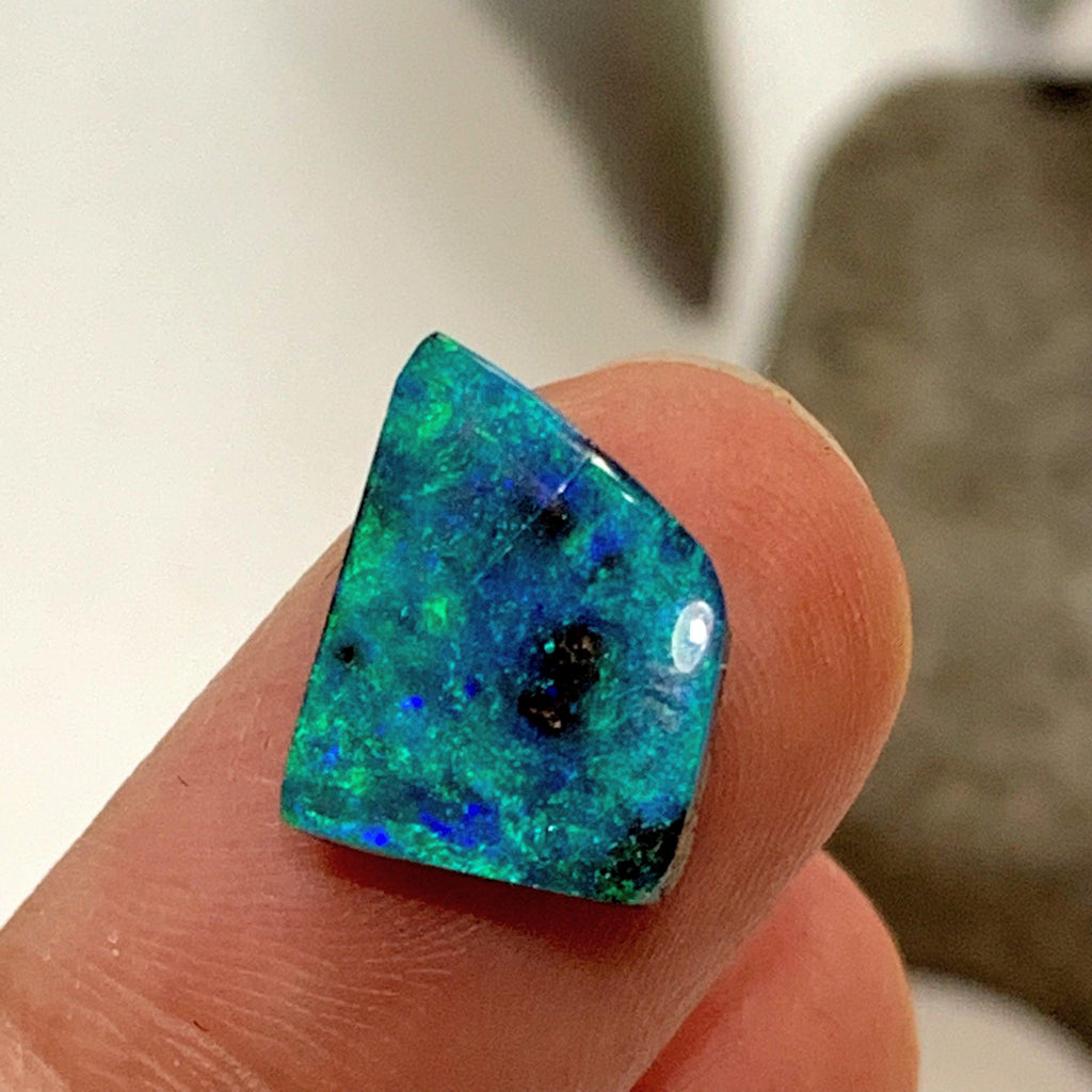 High Grade~Sparkling Blue & Green Queensland, Australia Boulder Opal Cabochon~Ideal for Crafting! - Earth Family Crystals