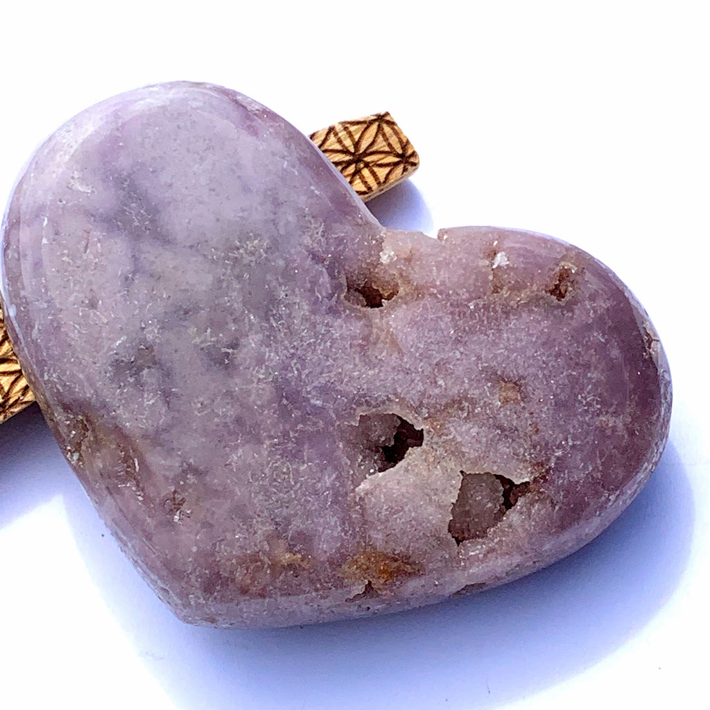 Gorgeous Large Pink Amethyst Geode Druzy Love Heart - Earth Family Crystals