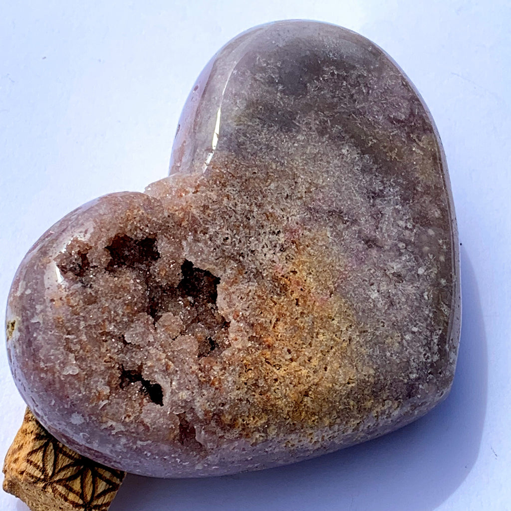 Gorgeous Large Pink Amethyst Geode Druzy Love Heart - Earth Family Crystals