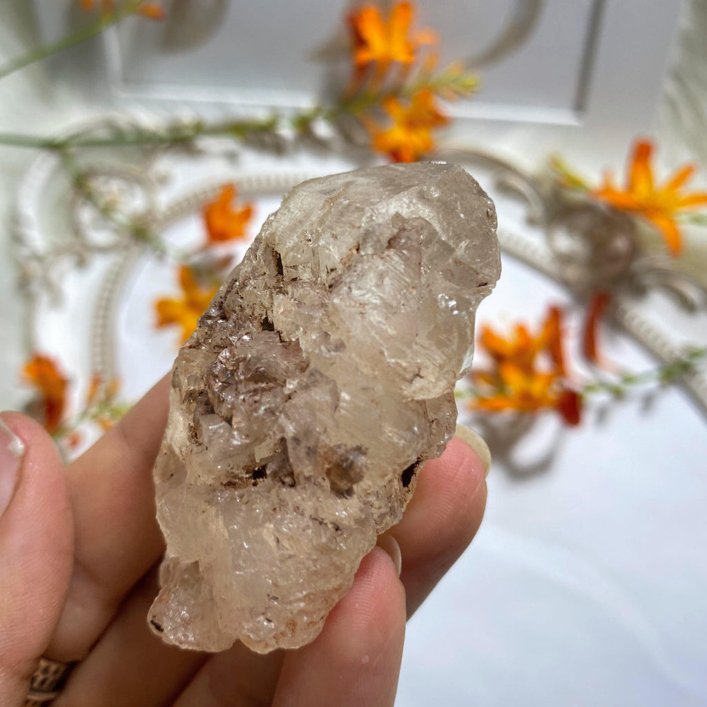 Reserved For Gina Record Keepers Galore! Clear & Pink Nirvana Ice Quartz Large Point from The Himalayas #8 - Earth Family Crystals