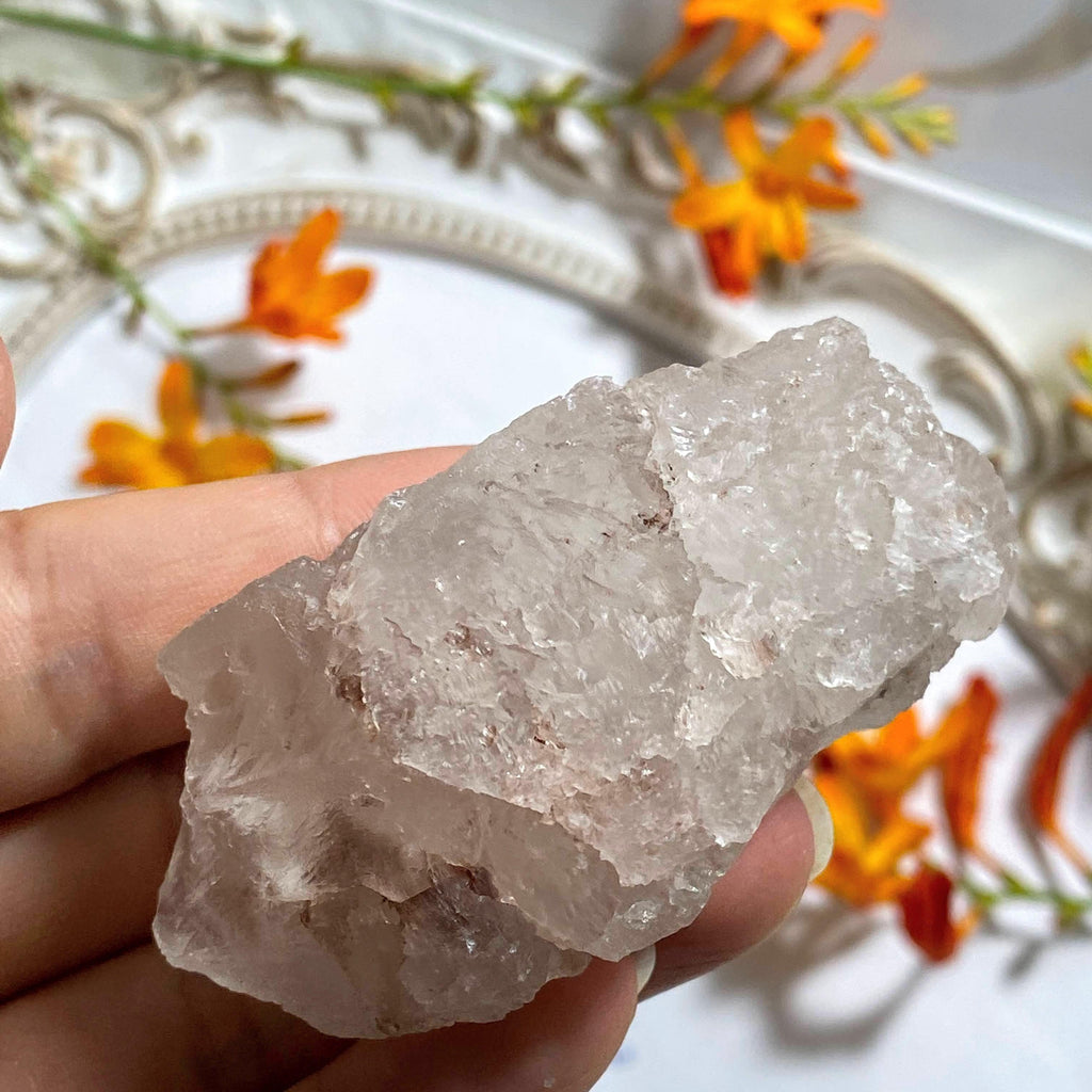 Self Healed Clear & Pink Nirvana Ice Quartz Large Point from The Himalayas #7 - Earth Family Crystals
