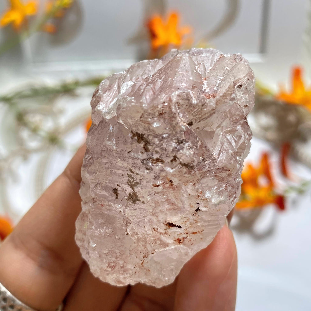 Self Healed Pink & Clear Nirvana Ice Quartz Medium Point from The Himalayas #3 - Earth Family Crystals