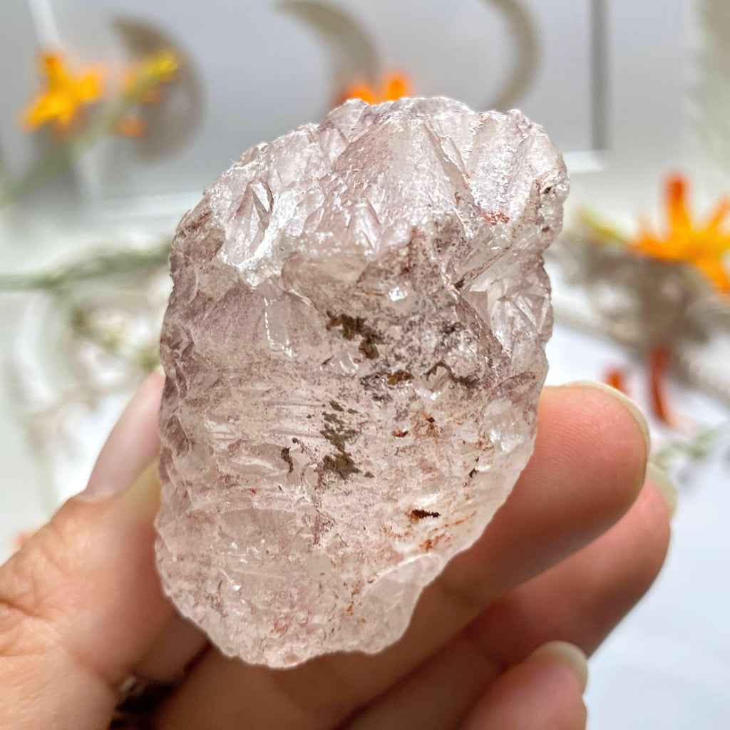 Self Healed Pink & Clear Nirvana Ice Quartz Medium Point from The Himalayas #3 - Earth Family Crystals