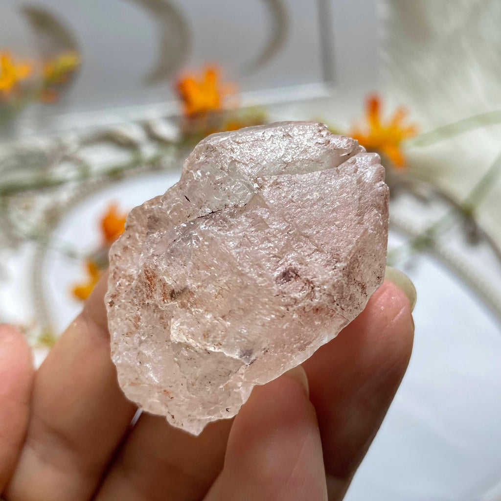 Self Healed Pink Nirvana Ice Quartz Point from The Himalayas #2 - Earth Family Crystals