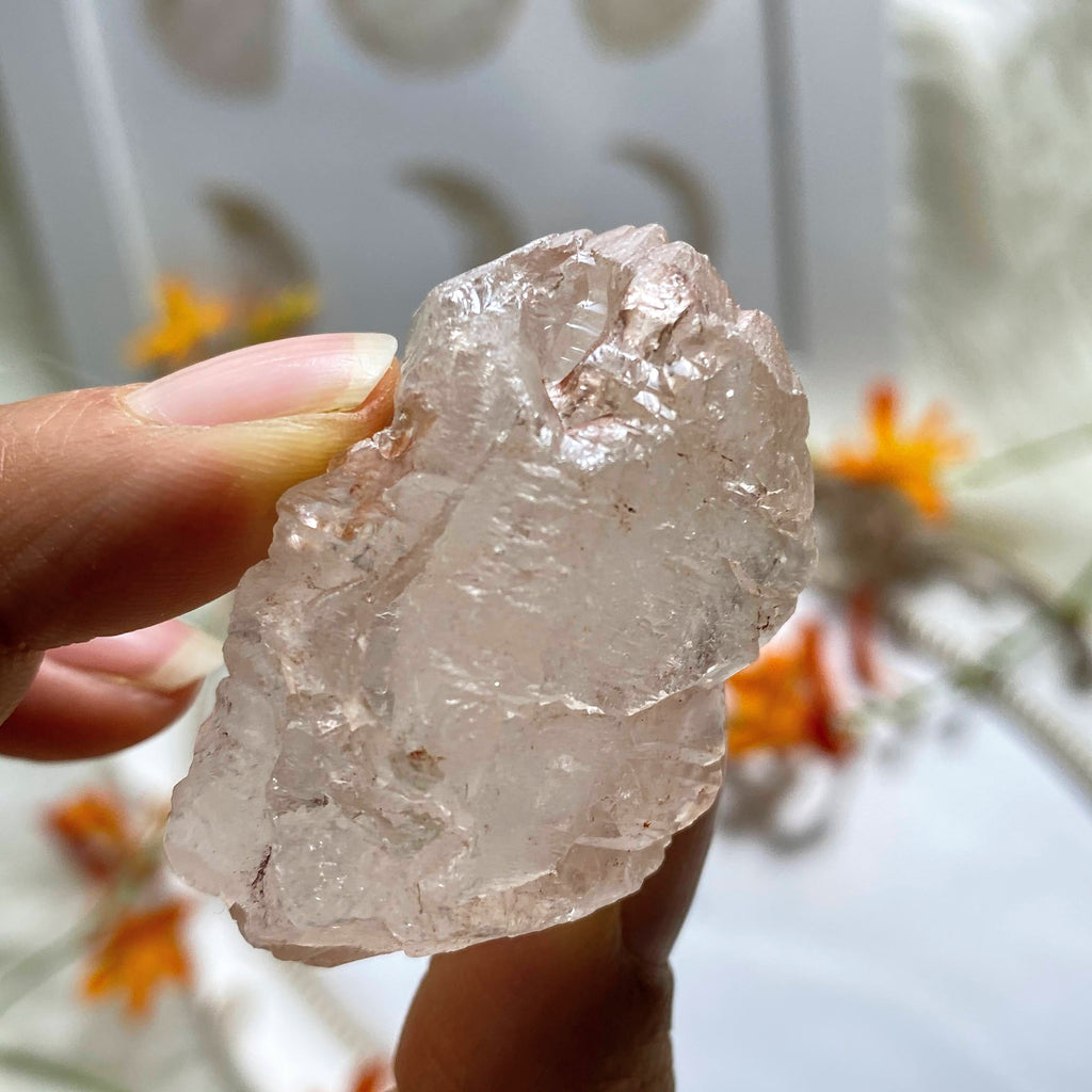 Self Healed Pink Nirvana Ice Quartz Point from The Himalayas #2 - Earth Family Crystals