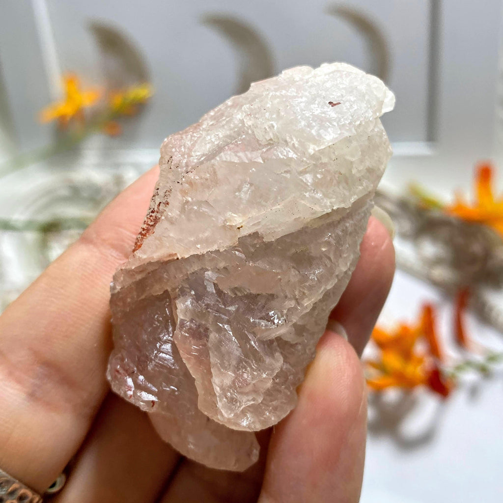Pink & White Nirvana Ice Quartz Medium Point from The Himalayas #1 - Earth Family Crystals