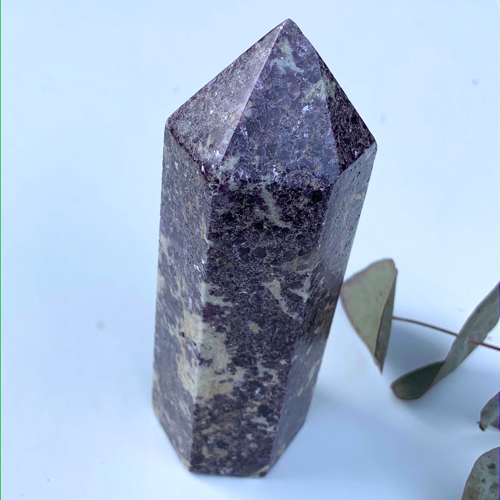 Stunning Shimmering Lilac Lepidolite Chunky Large Display Tower From Brazil #1 - Earth Family Crystals