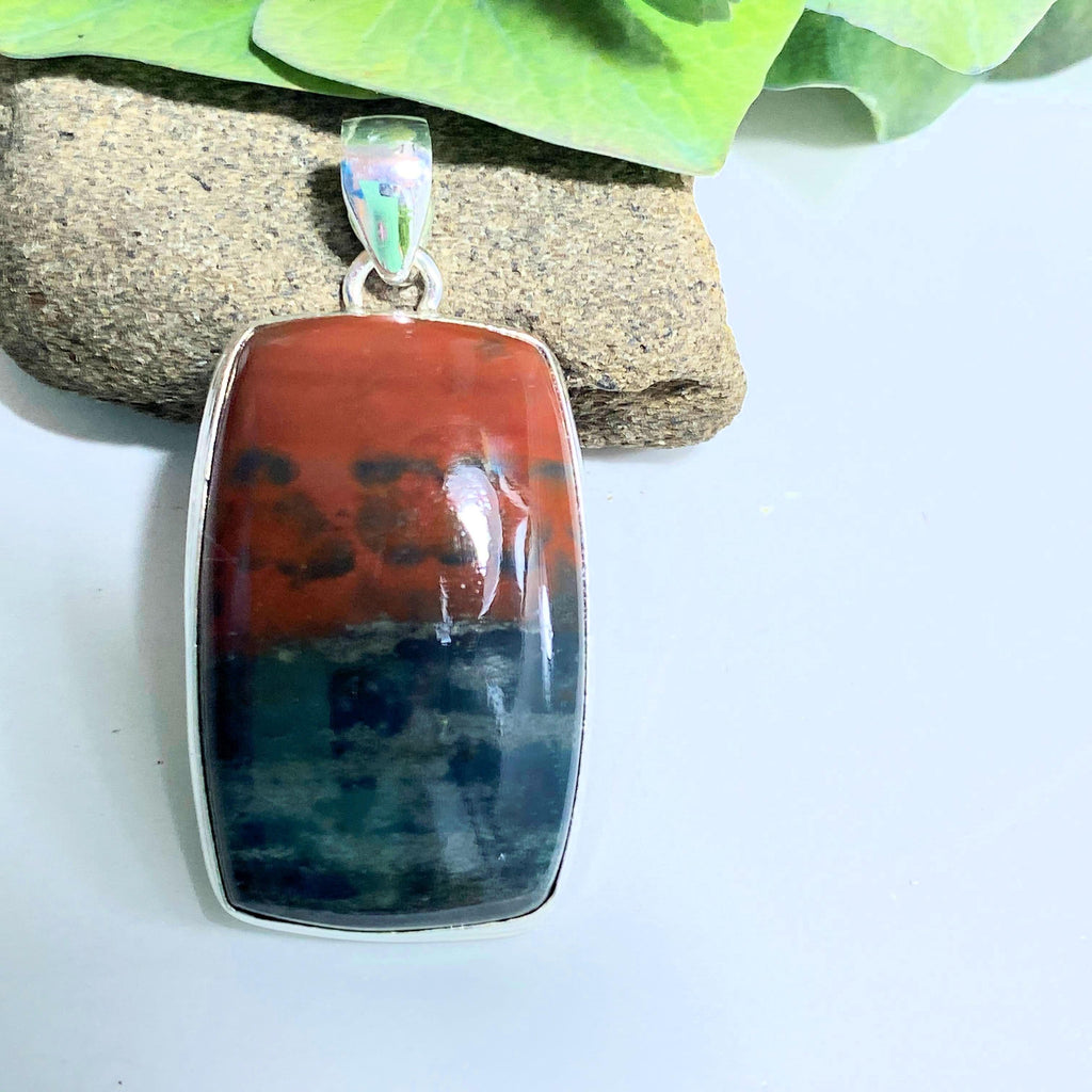 Gorgeous Bloodstone Pendant in Sterling Silver ( Includes Silver Chain) #1 - Earth Family Crystals