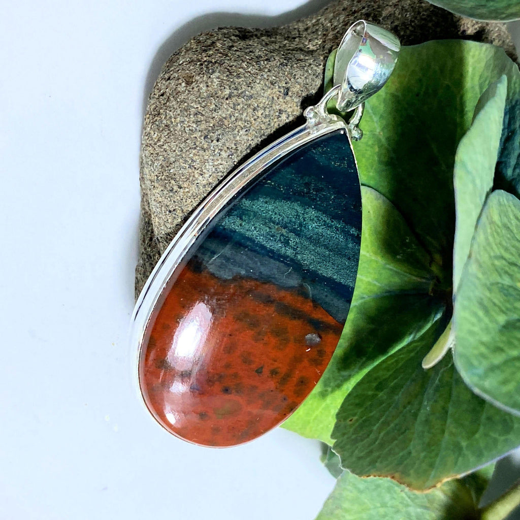 Gorgeous Bloodstone Pendant in Sterling Silver ( Includes Silver Chain) #2 - Earth Family Crystals