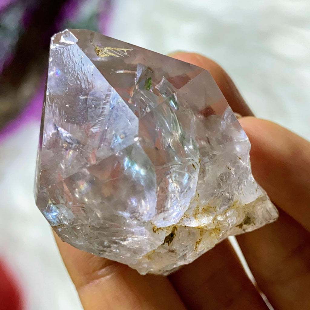 Record Keepers & Rainbows Galore! Brandberg Amethyst Quartz Pale Purple & Clear Natural Point from Namibia - Earth Family Crystals