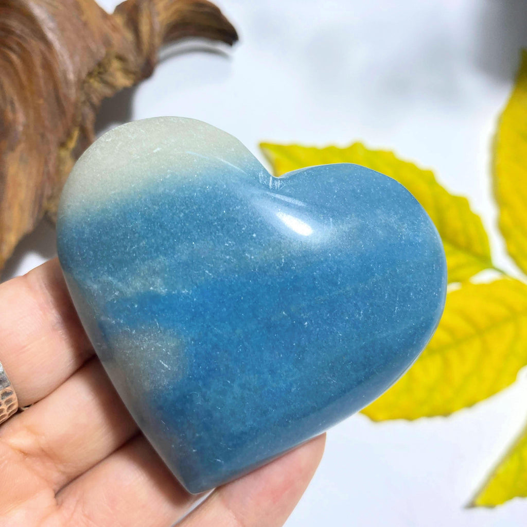 Blue Trolleite Medium Love Heart Carving From Brazil #4 - Earth Family Crystals