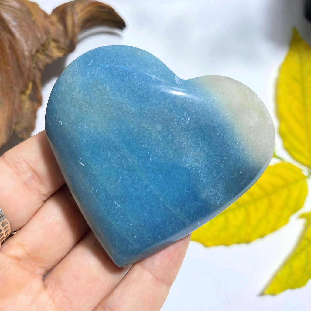 Blue Trolleite Medium Love Heart Carving From Brazil #4 - Earth Family Crystals