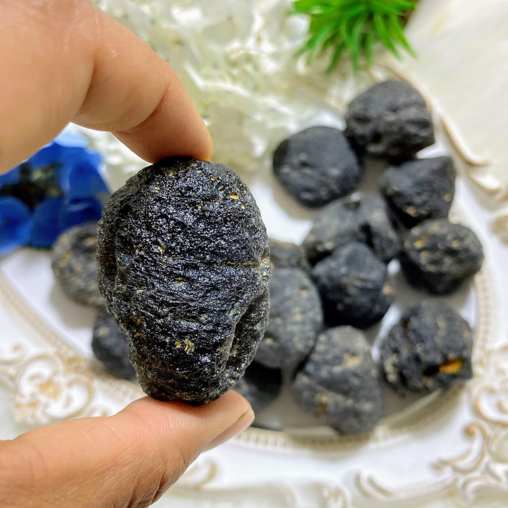 One Medium Rare Agni Manitite Tektite (Pearl of Fire) Specimen From Java, Indonesia - Earth Family Crystals