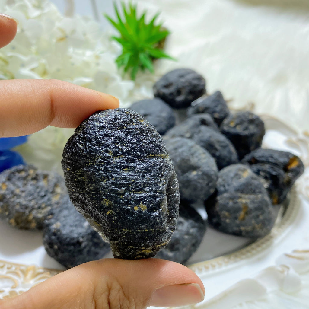 One Medium Rare Agni Manitite Tektite (Pearl of Fire) Specimen From Java, Indonesia - Earth Family Crystals