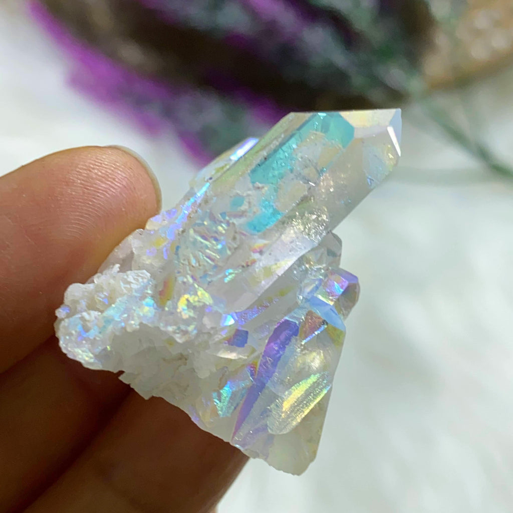 Reserved For Sandy Incredible Opalescent Angel Aura Quartz Cluster From Arkansas - Earth Family Crystals