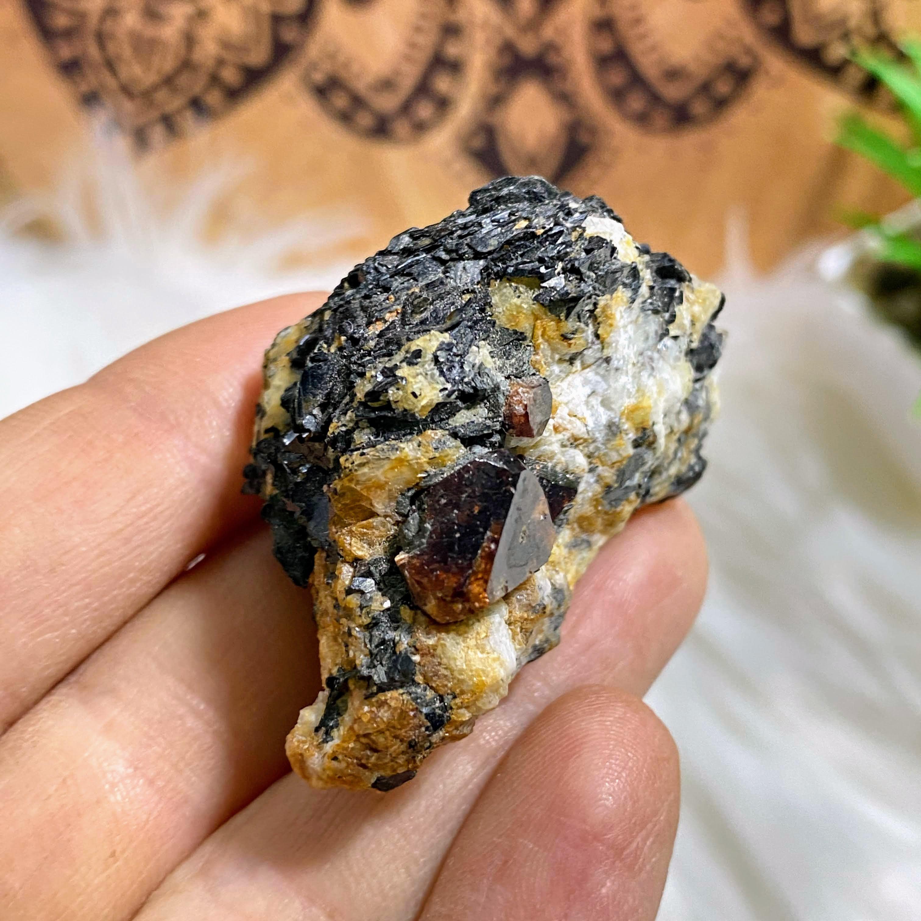 Rare Collectors Unpolished Zircon & Biotite Specimen From Pakistan - Earth Family Crystals