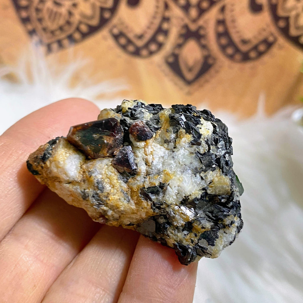 Rare Collectors Unpolished Zircon & Biotite Specimen From Pakistan - Earth Family Crystals