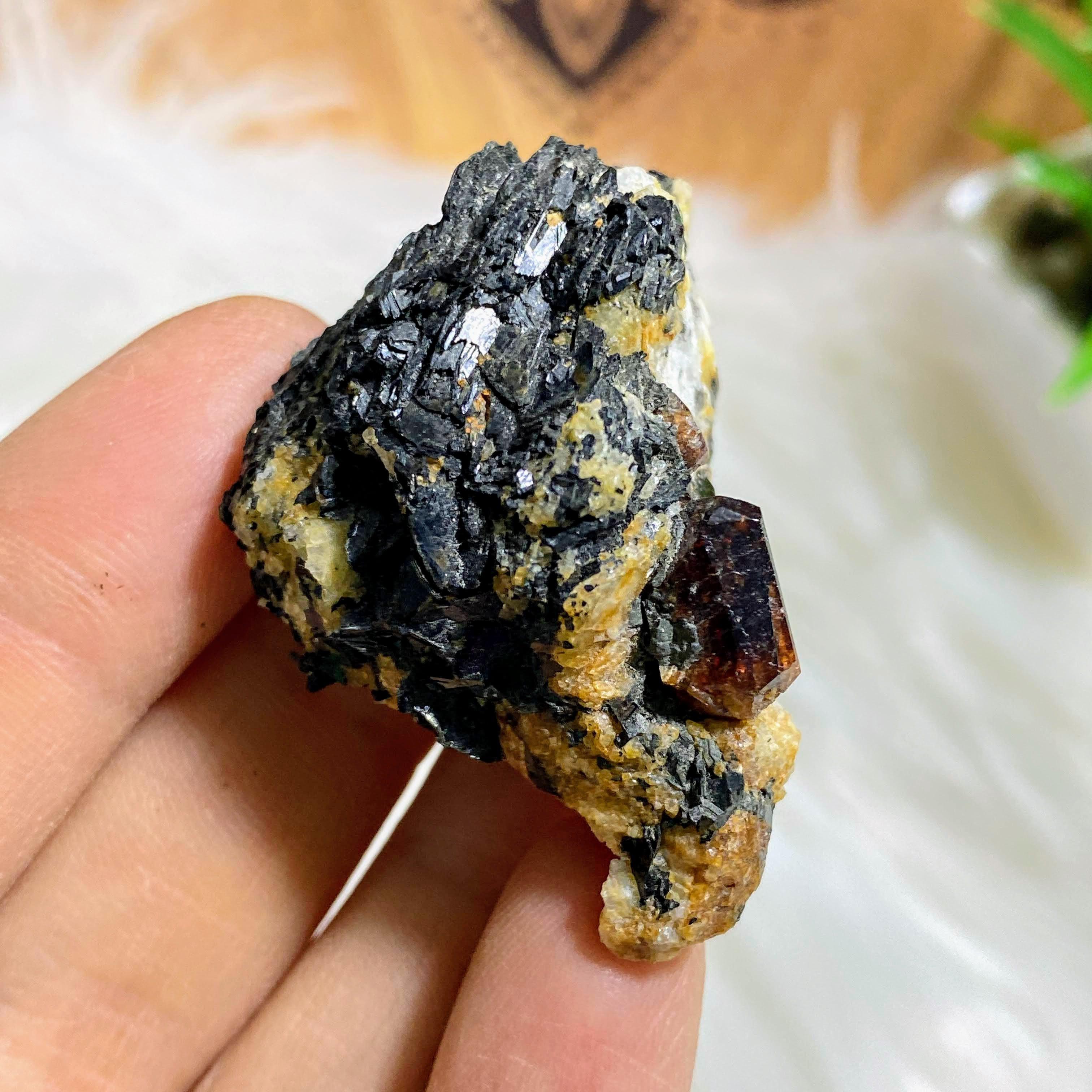 Rare Collectors Unpolished Zircon & Biotite Specimen From Pakistan - Earth Family Crystals