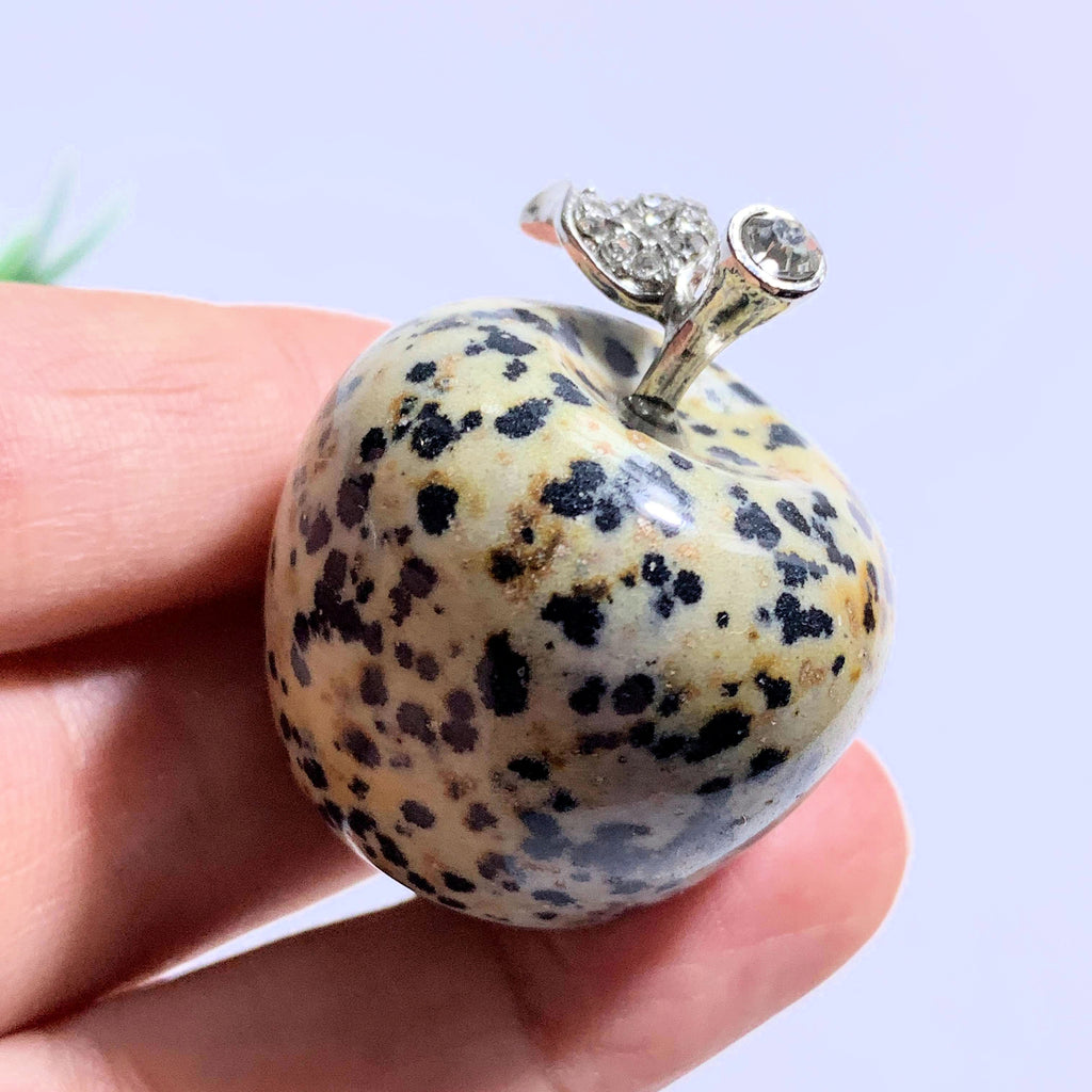 Dalmation Jasper Apple Carving - Earth Family Crystals
