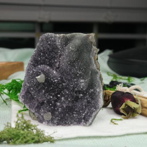 Gorgeous Galaxy Dark Smoky Amethyst Formation Display Specimen #1~ Locale: Uruguay - Earth Family Crystals