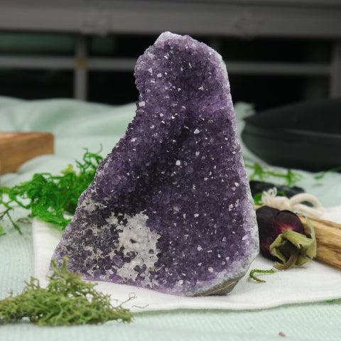 Dark Purple Amethyst Formation Display Specimen #2~ Locale: Uruguay ~ Micro Druze Crystals - Earth Family Crystals