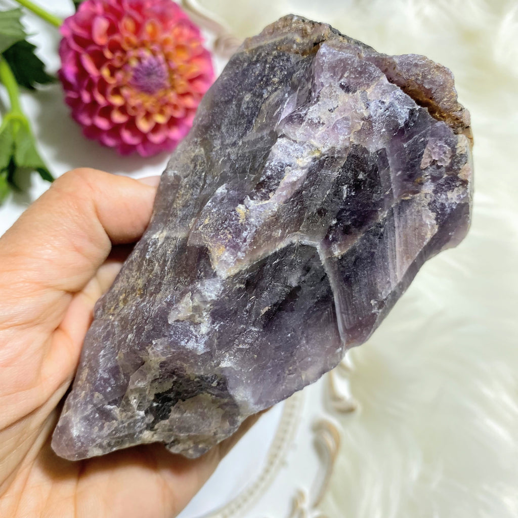 Terminated Large Deep Purple Genuine Auralite-23 Chunky Point~Locality Ontario, Canada - Earth Family Crystals