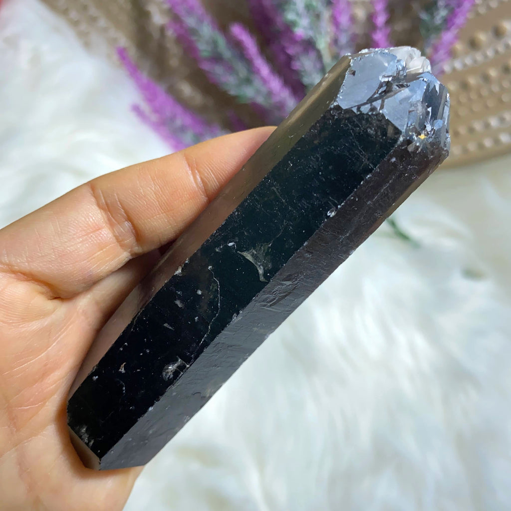 Very Rare! Morion Deep Brown Smoky Quartz Phantom Large Double Terminated Elestial Point~ Locality: S. Africa - Earth Family Crystals