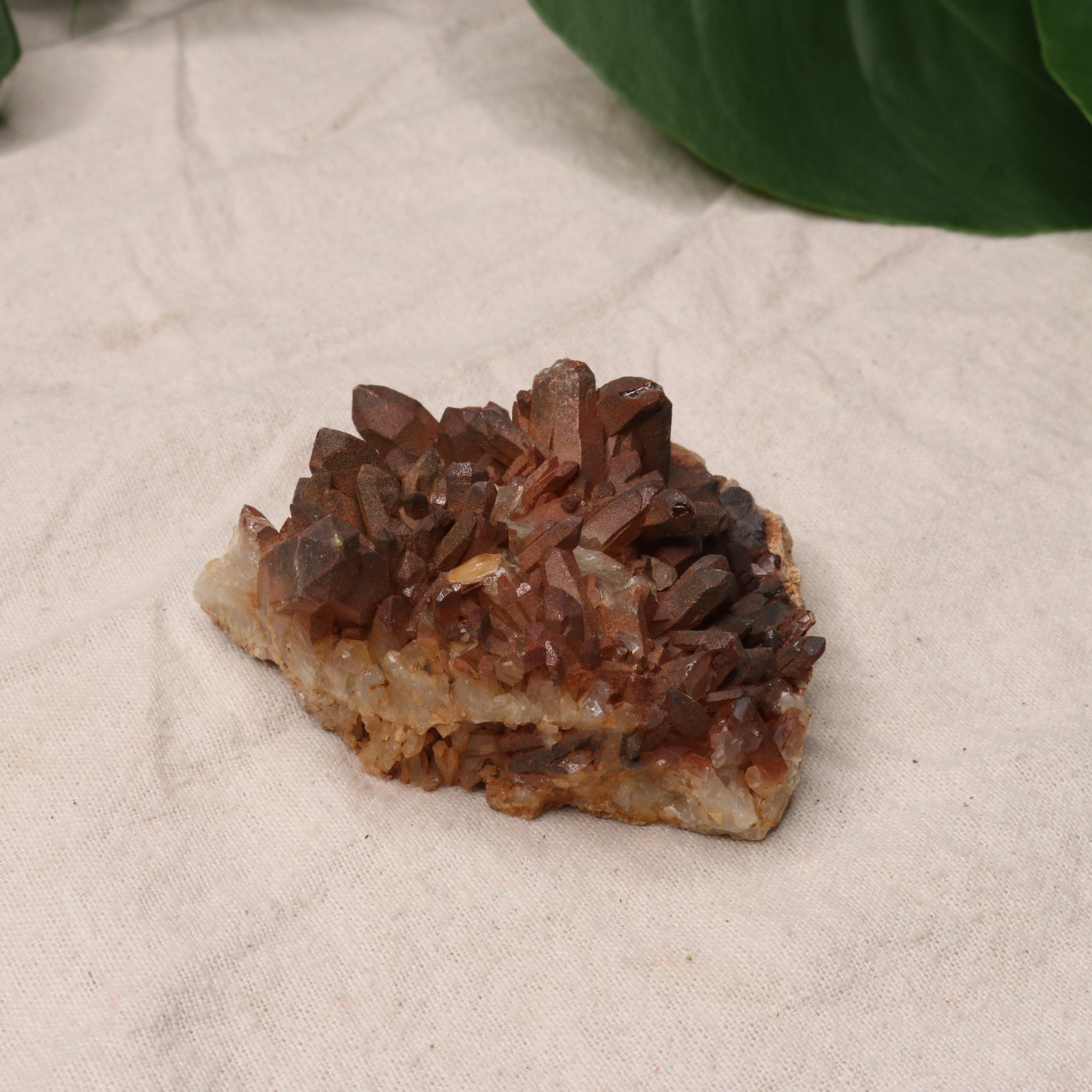 Gorgeous Specimen~ Hematoid Quartz Cluster from Madagascar~ Fire Quartz for Chakra Balancing - Earth Family Crystals