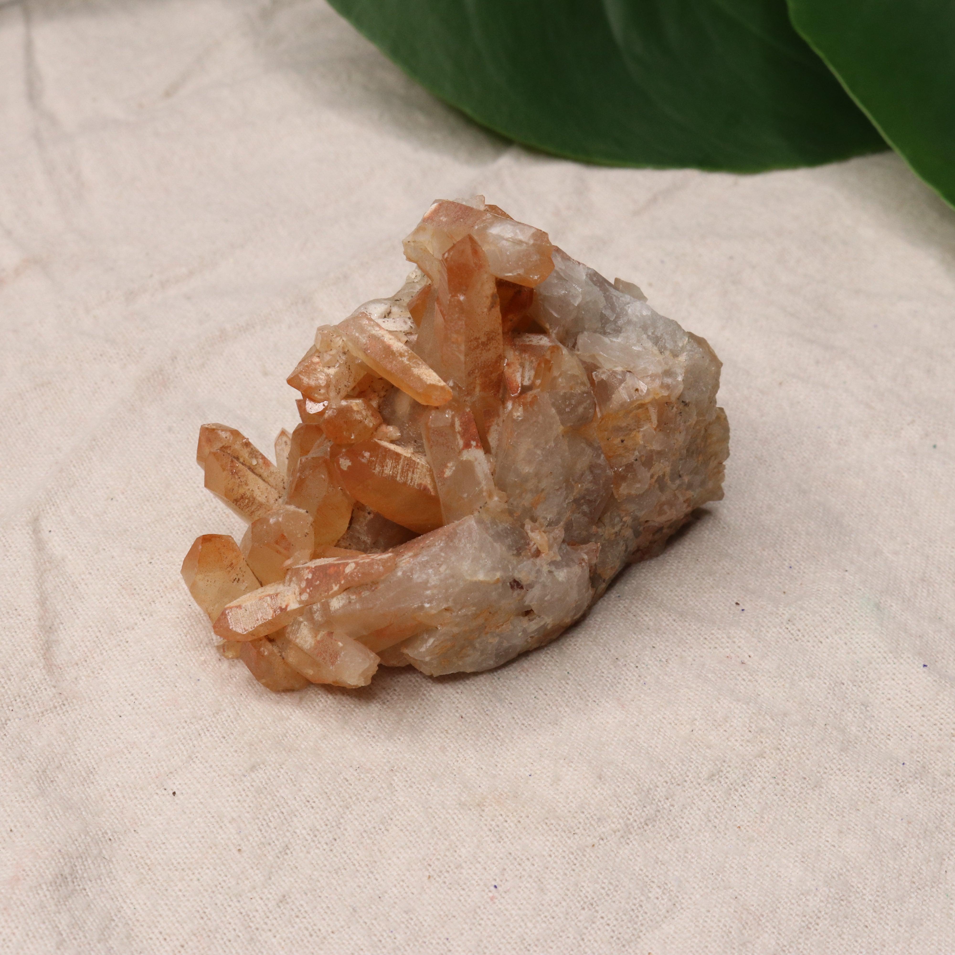 Beautiful Orange Hematoid Quartz Cluster from Madagascar~ Fire Quartz for Chakra Balancing - Earth Family Crystals