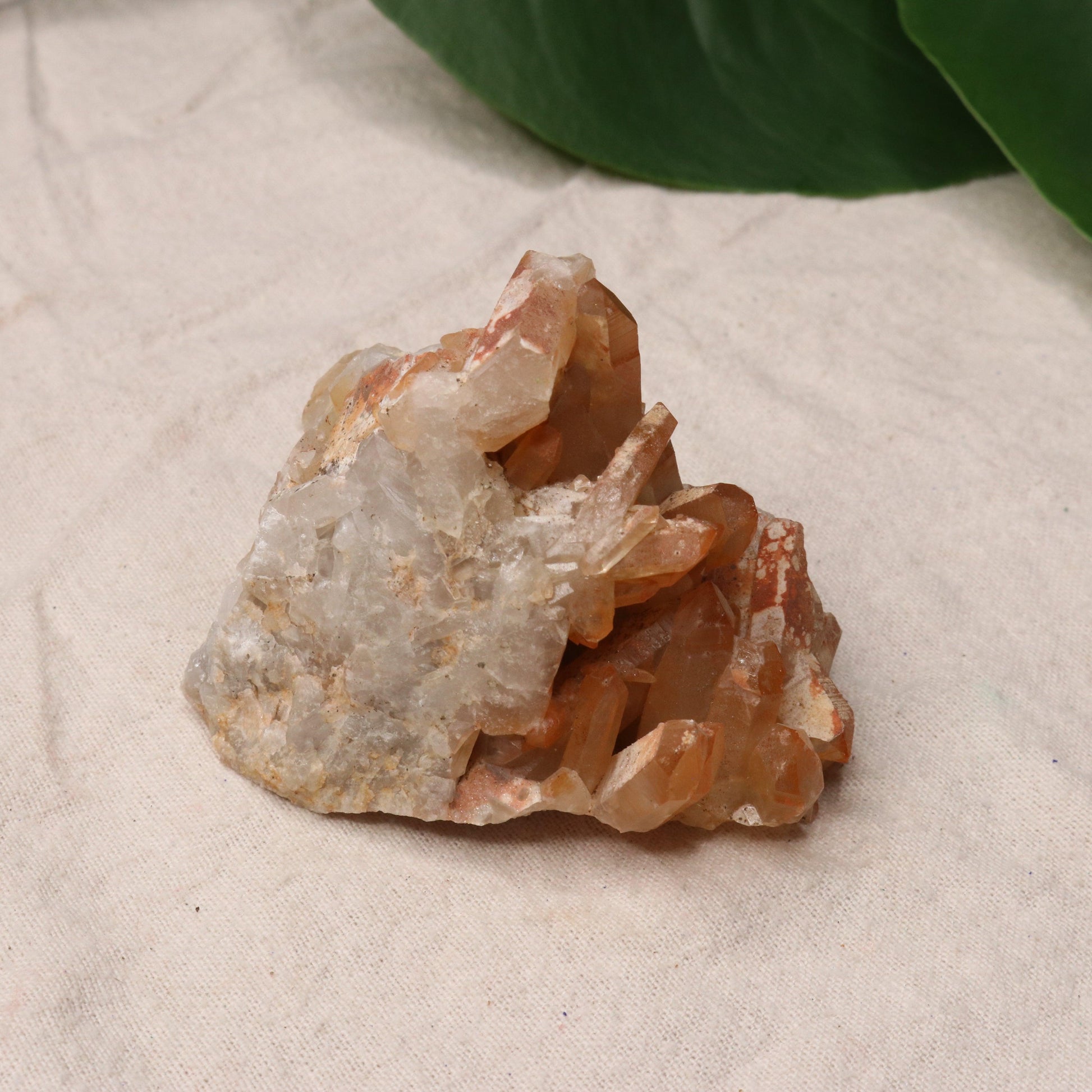 Beautiful Orange Hematoid Quartz Cluster from Madagascar~ Fire Quartz for Chakra Balancing - Earth Family Crystals