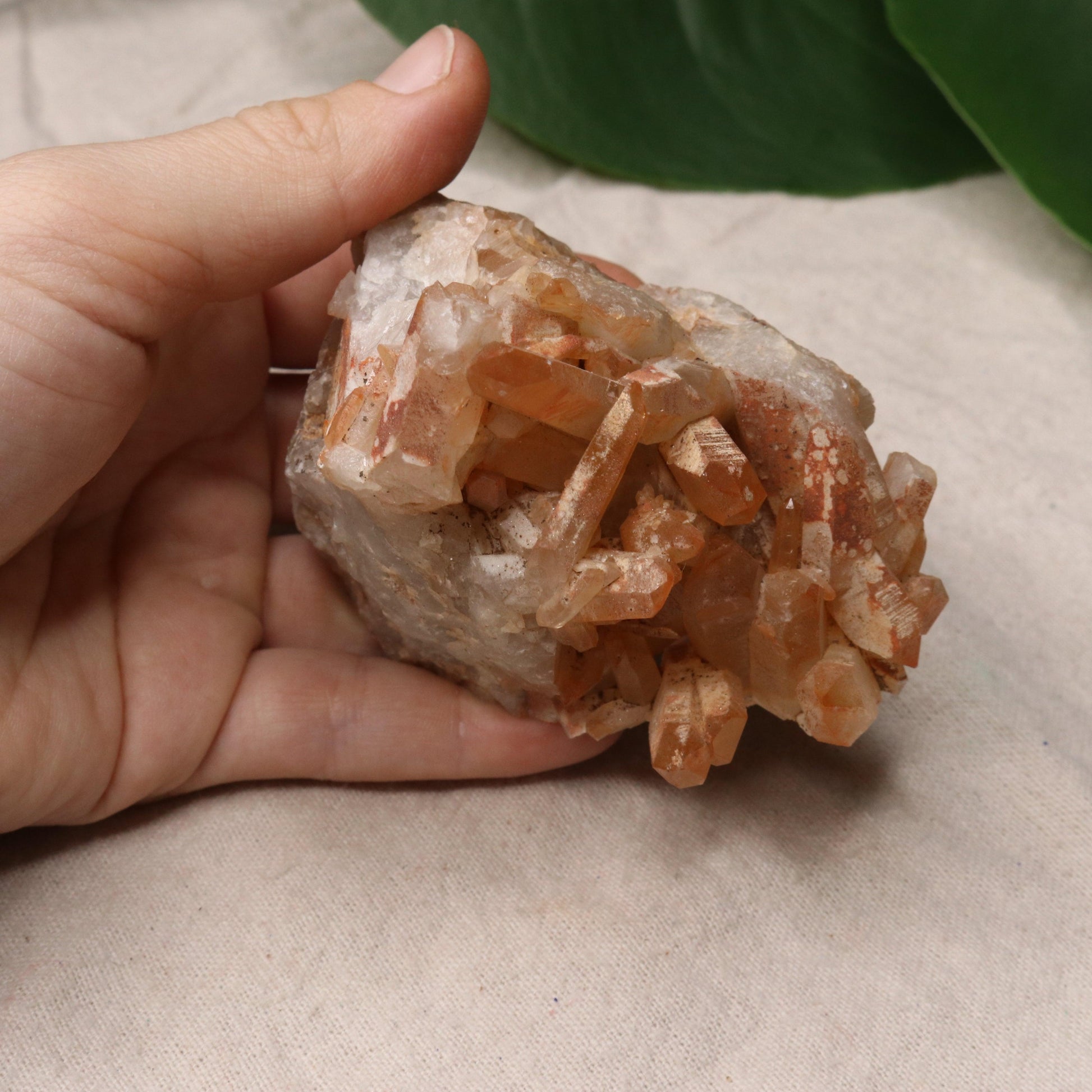 Beautiful Orange Hematoid Quartz Cluster from Madagascar~ Fire Quartz for Chakra Balancing - Earth Family Crystals