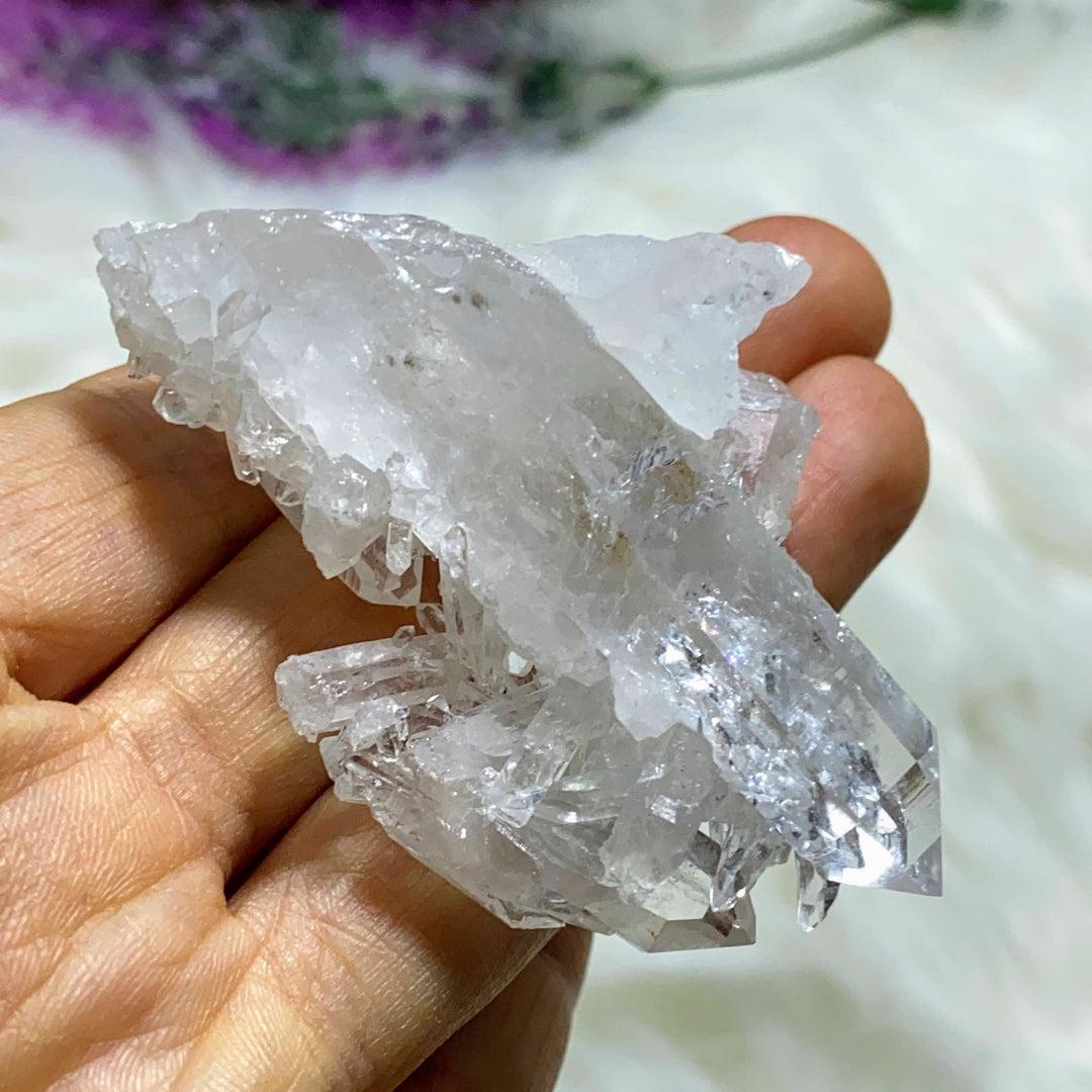 Brilliant High Grade Arkansas Clear Quartz Natural Cluster - Earth Family Crystals