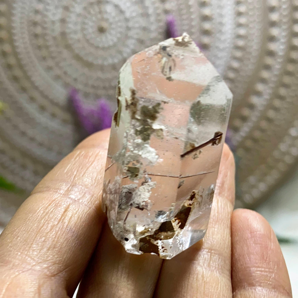 Shamanic Dream Quartz Partially Polished Standing Tower ~Locality: Brazil - Earth Family Crystals