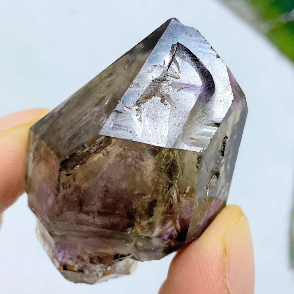 Moving Water Bubble (Enhydro) Brandberg Amethyst Double Terminated Point From Namibia - Earth Family Crystals