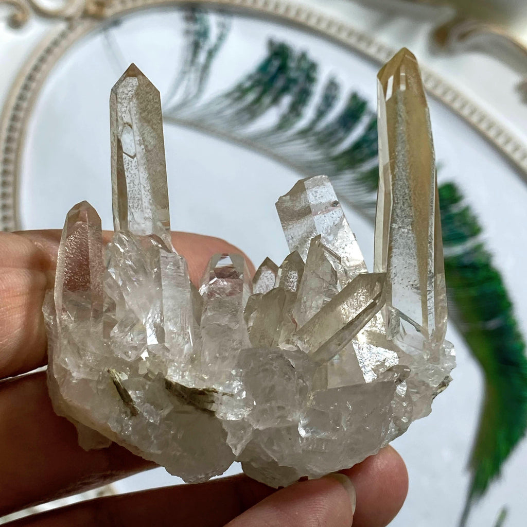 NEW FIND! Incredible Tangerine & Clear Quartz Cluster  From Zeca De Souza, Brazil - Earth Family Crystals