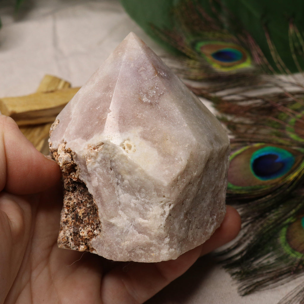 Beautiful Pink Lavender Amethyst Point with Sparkling Druze  ~ Grid Focal Point for Healing Energies - Earth Family Crystals