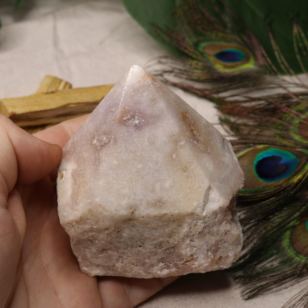 Beautiful Pink Lavender Amethyst Point with Sparkling Druze  ~ Grid Focal Point for Healing Energies - Earth Family Crystals
