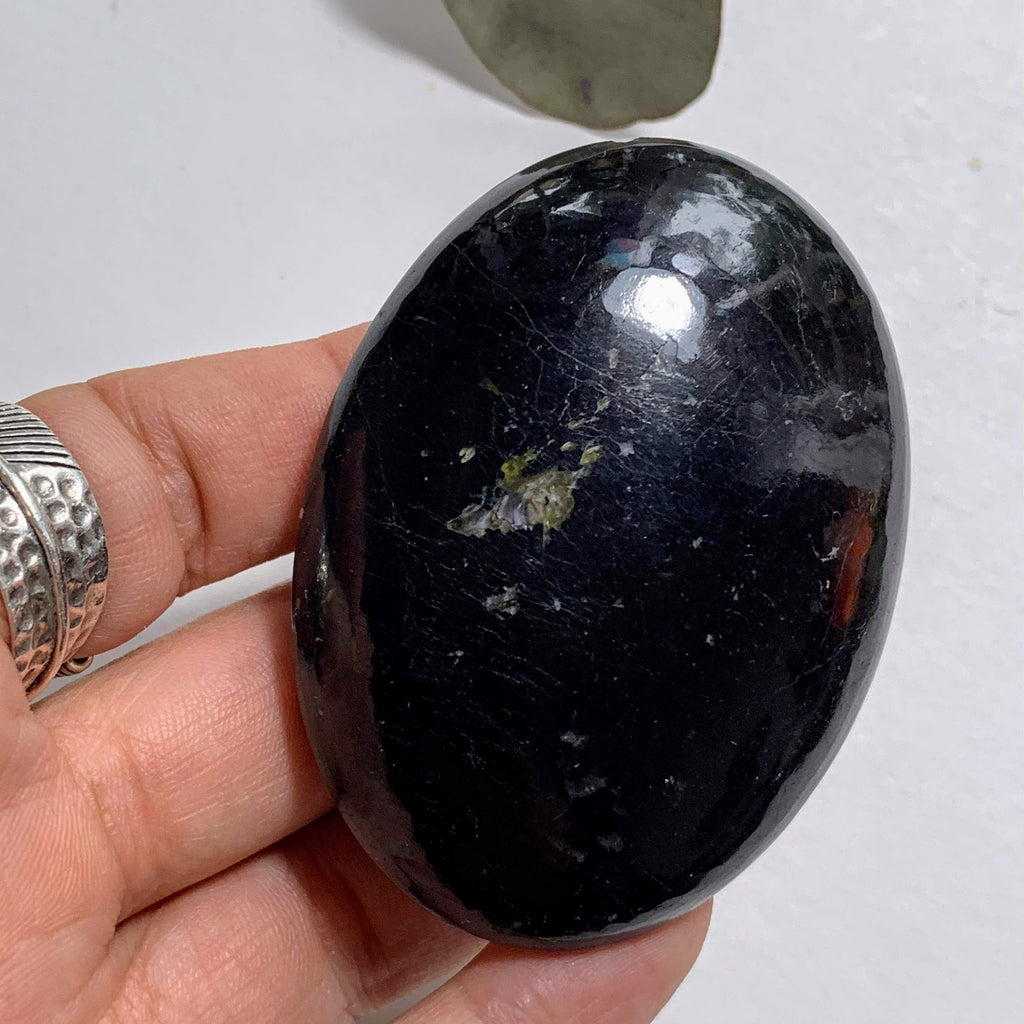 Protective Polished Black Tourmaline Hand Held Worry Stone #2 - Earth Family Crystals